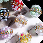 Embellished Bubblegum Beads 20mm Radiant Butterfly Design 5pcs 4