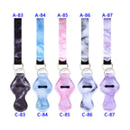Marble Pattern Neoprene Chapstick Sanitizer Holder Keychain 10pcs 4