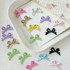 Bow Metal Beads 24mm Painted Lace Pastel Colors 20pcs
