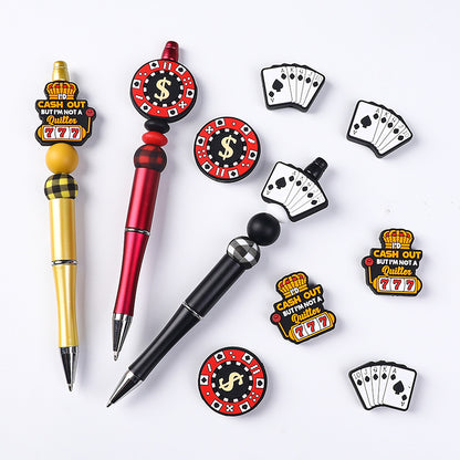 Silicone Focal Beads Casino Slot Machine 777 Crown Design 20pcs 2