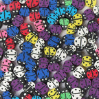 Ladybug Clay Beads 10mm Colorful Polymer Animal Design 200pcs 6