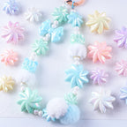 Plating Whirlwind Cookie Acrylic Beads 20mm 27mm Solid Colors 50pcs 4
