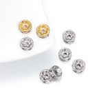 Stainless Steel Rhinestone Spacer Beads 8mm Color Retaining 50pcs 4