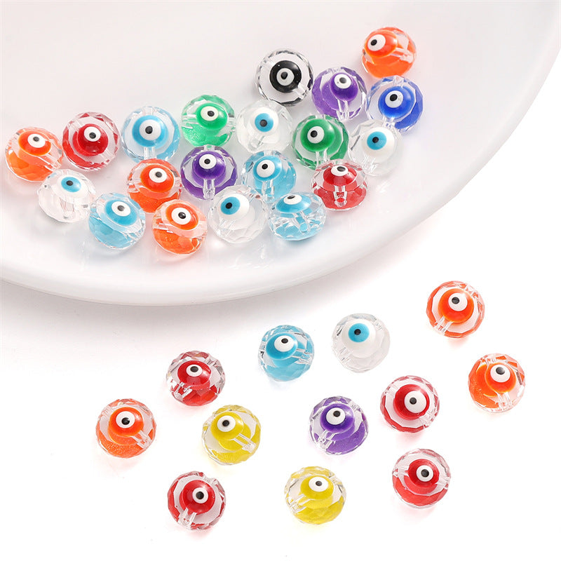 Lampwork Glass Beads Evil Eye Macaron Color Translucent 6mm 8mm 10mm 9