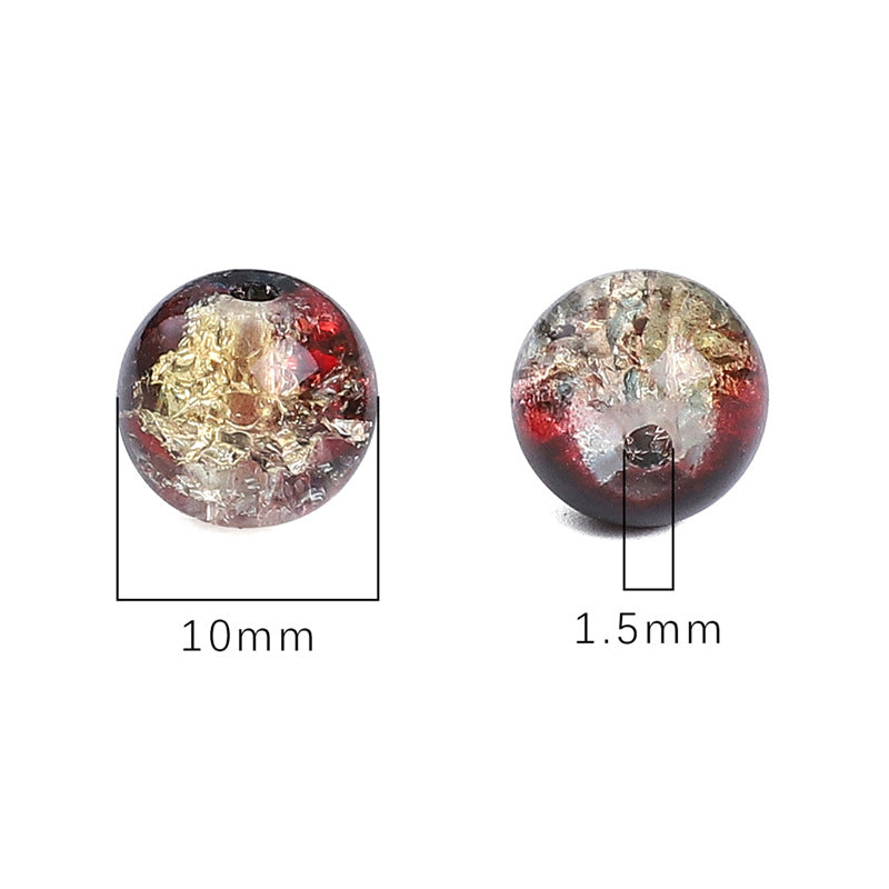 Crackle Round Glass Beads 8mm Multicolor Mixed 30pcs 2