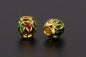 Round Metal Beads 6mm Vintage Cloisonne Large Hole Enamel 10pcs 5