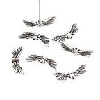 Angel Wings Metal Beads Antique Silver Tone 20pcs
