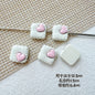 Tulip Square Heart Metal Beads 12mm Glossy Enamel Alloy 10pcs 9