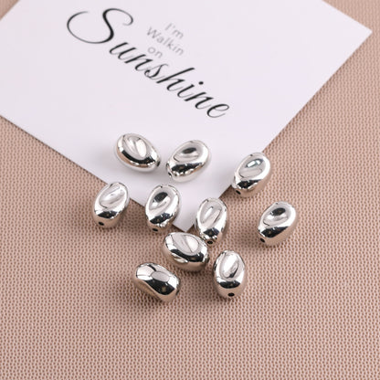 Silver Tone Irregular Shape CCB Plastic Beads 200pcs 9