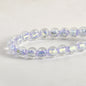 Lampwork Glass Beads Iridescent Silver Foil Filled 10mm 10pcs 11
