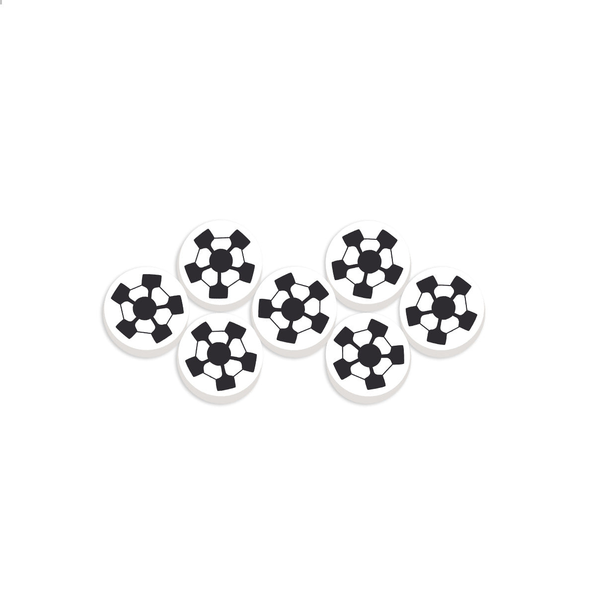 Rugby Clay Beads 10mm Polymer Brown White Laces 50pcs 4