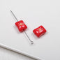 Sun Pattern Square Acrylic Beads 14mm Colorful Candy Bag 20pcs 8