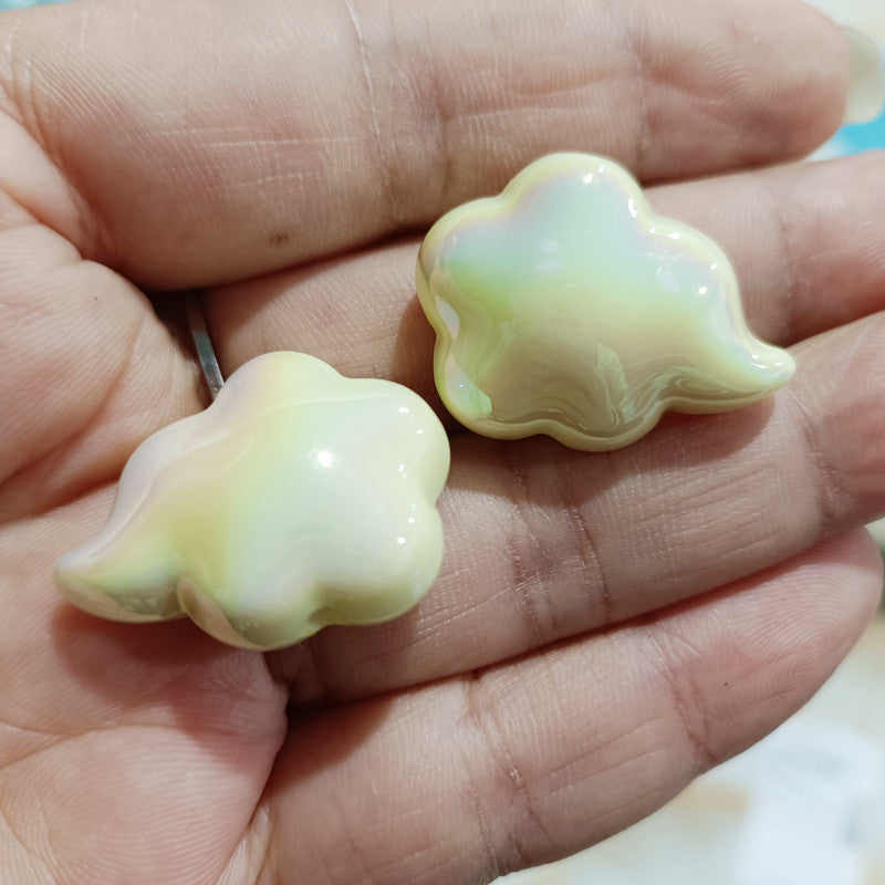 UV Plating Cloud Acrylic Beads 20mm 28mm Colorful Pastel 100pcs 7