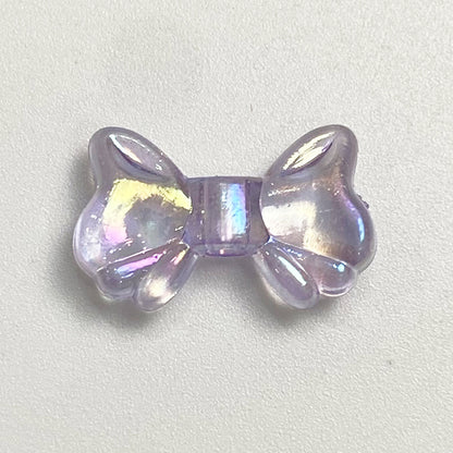 Clear Plating Butterfly Acrylic Beads 15mm Pastel Iridescent 20pcs 9