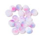 Transparent Round Glass Beads 8mm Color Plated Mixed Colors 50pcs 15
