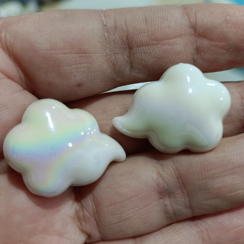 UV Plating Cloud Acrylic Beads 20mm 28mm Colorful Pastel 100pcs 2