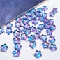 Small Star Czech Glass Beads 8mm Translucent Gold Flecked 50pcs 19