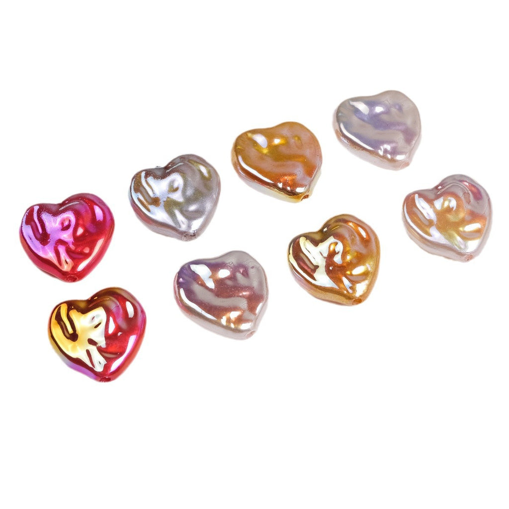 Baroque Irregular Heart Acrylic Beads 14mm Imitation Pearl 20pcs 4