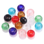 Glass Round Spacer Beads 14mm Multicolor Large Hole 40pcs 4