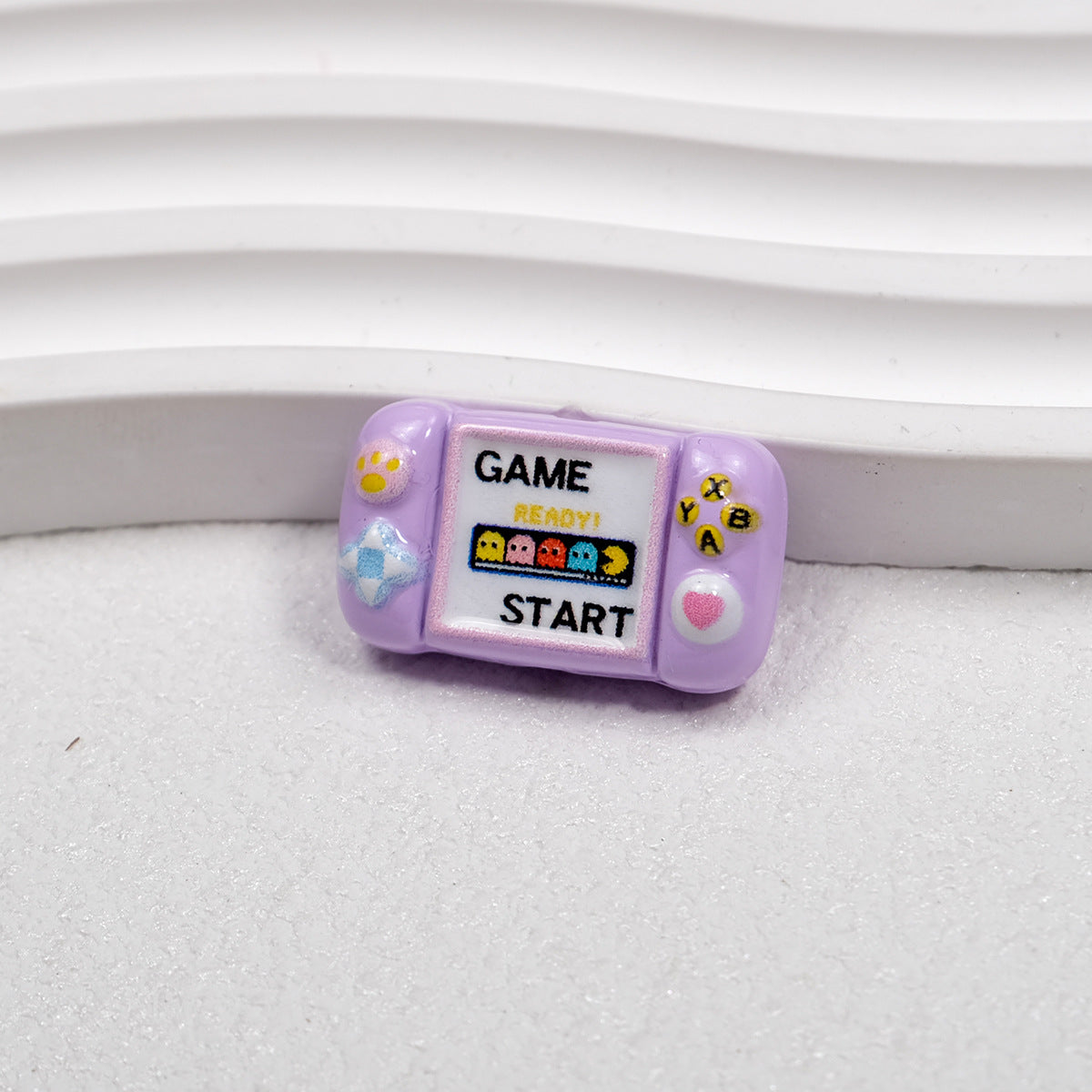 Printed Square Acrylic Beads 25mm Game Console Design 10pcs 17