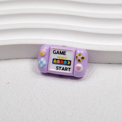 Printed Square Acrylic Beads 25mm Game Console Design 10pcs 17