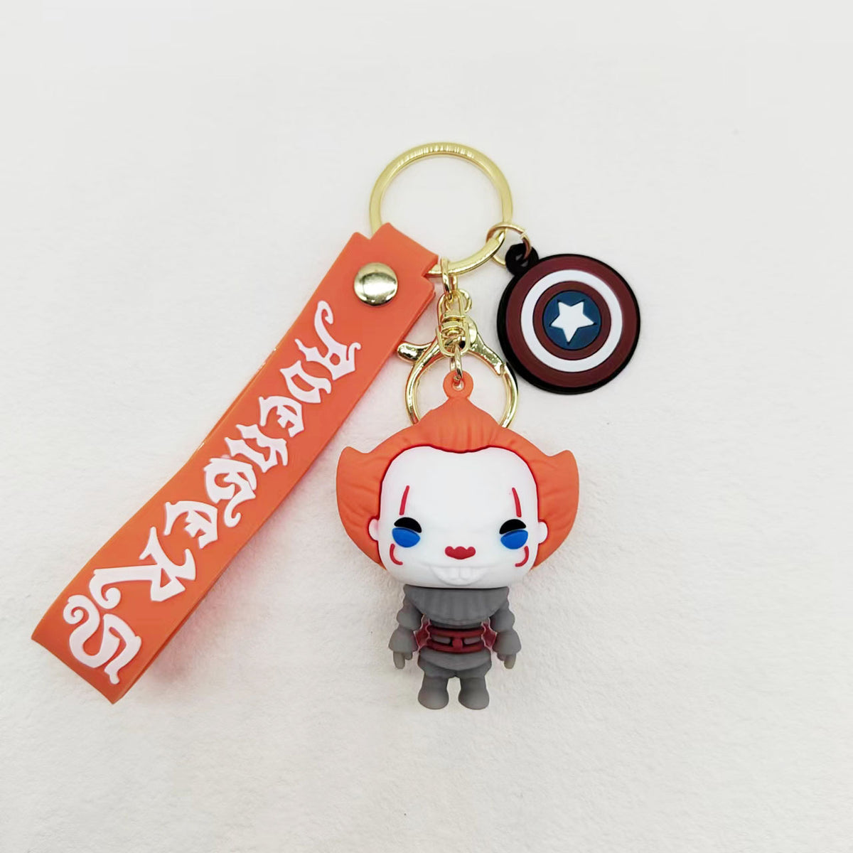 PVC Halloween Keychain Soft Rubber Spooky Clown Ghoul Figures 16