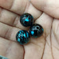Dark Tone Spray Ink Acrylic Beads 16mm Glossy Splatter Pattern 100pcs 5