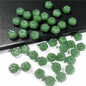 Czech Glass Beads Pumpkin 8mm x 6mm Green Jade Color 50pcs