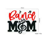Silicone Focal Beads Music Mom Band Mom Text and Musical Notes 10pcs