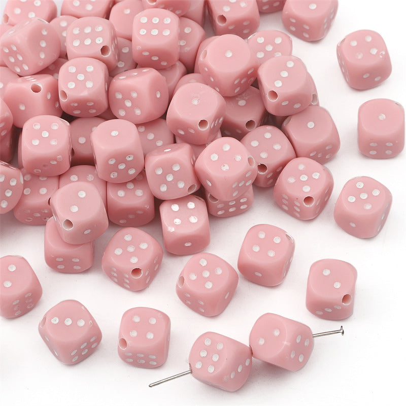 Dice Acrylic Beads 10mm Colorful Mixed 60pcs 11