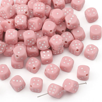 Dice Acrylic Beads 10mm Colorful Mixed 60pcs 11
