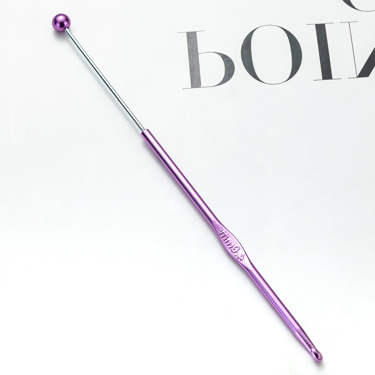Beadable Crochet Hooks Metallic Slim Polished 3.0mm to 6.0mm 16