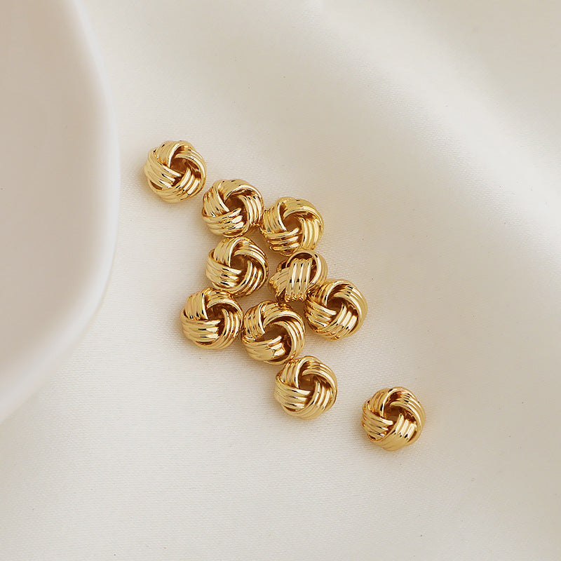 Brass Rope-Shaped Spacer Beads Coarse Texture 20pcs 2