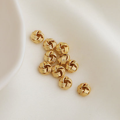Brass Rope-Shaped Spacer Beads Coarse Texture 20pcs 2