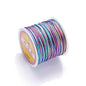 Nylon Rainbow Variegated Beading Thread 0.8mm Diameter 60m Spool 19