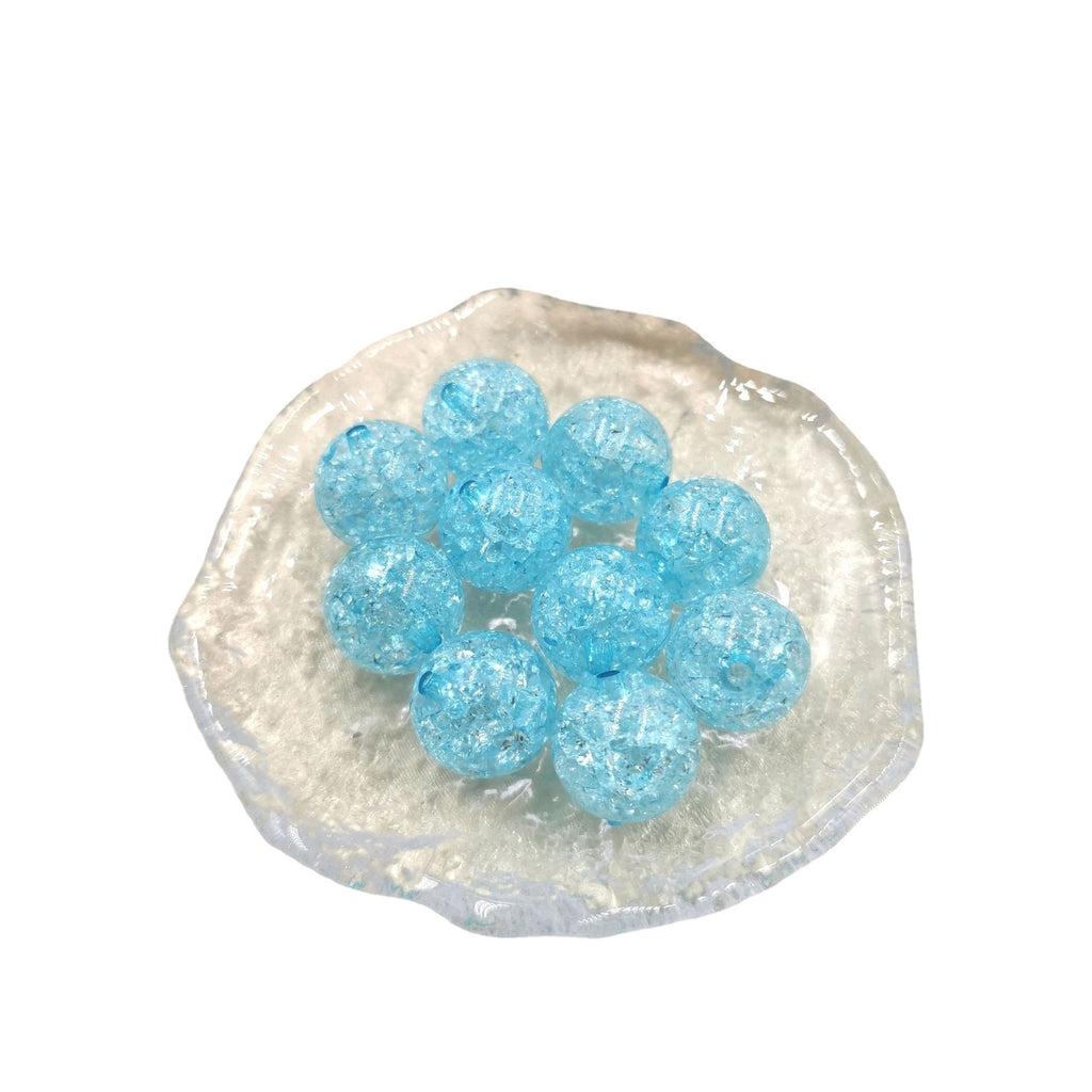 Transparent Crackle Acrylic Beads 10-16mm Colorful Mixed 100pcs 5