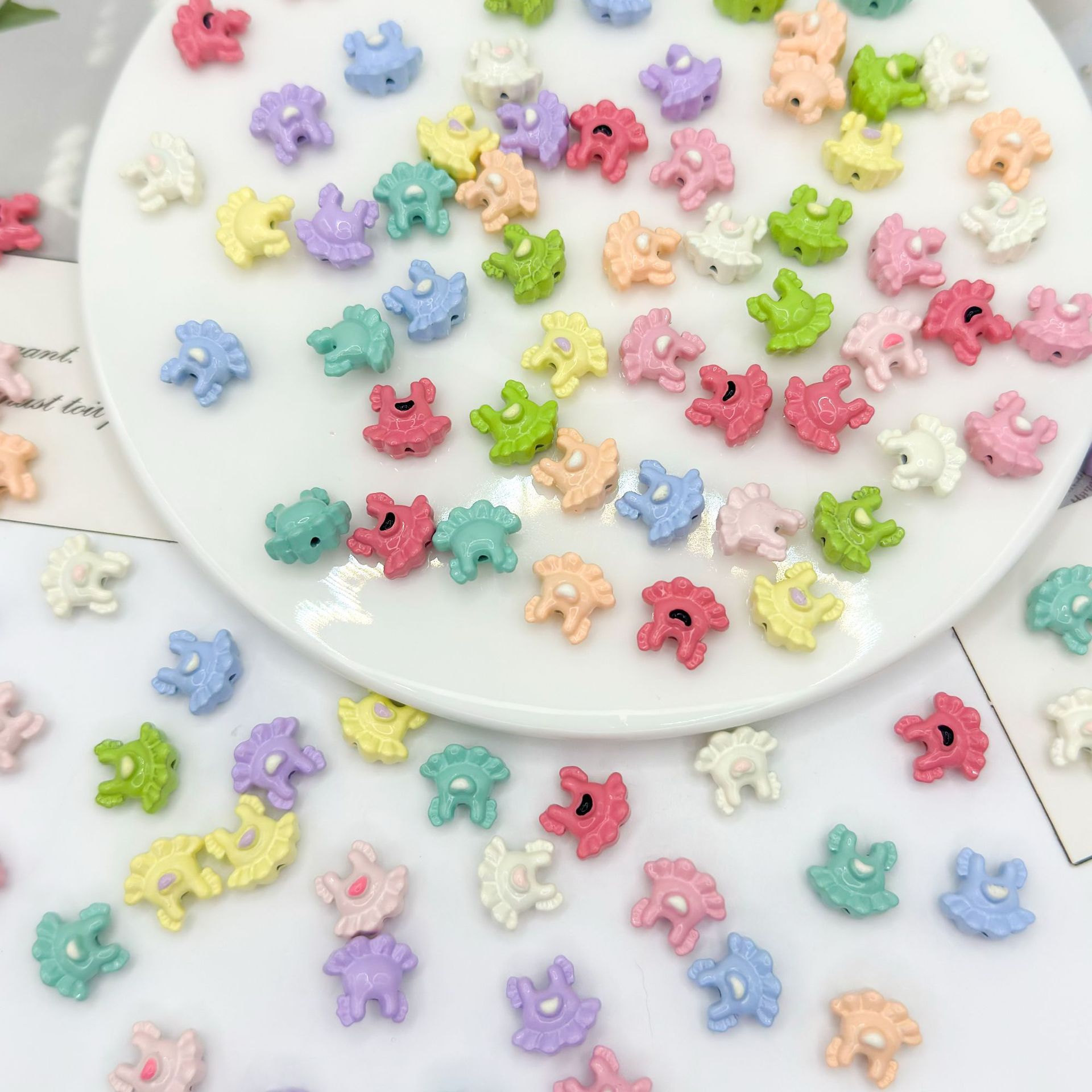 Baking Painted Dress Metal Beads 12mm Colorful Glossy Alloy 10pcs 2