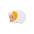 Silicone Focal Beads Little Sheep Golden Horns Side Profile 10pcs 6
