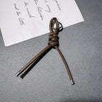Braided PU Leather Keychain Knot Design Colorful 15cm 3pcs 6