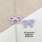 Bow and Star Metal Beads 34mm Painted Pastel Colors 5pcs 7