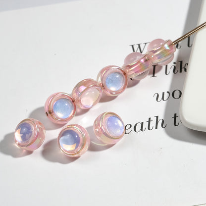 Transparent Round Acrylic Beads 11mm Double-Sided Zirconia 50pcs 6