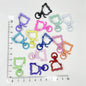 Zinc Alloy Puppy Head Keychain Clasps Spray Painted 35mm 20pcs 23
