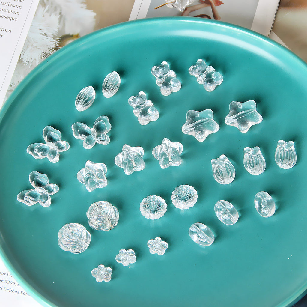 Transparent Butterfly Flower Star Acrylic Beads Single Piece Summer Series