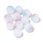 Transparent Round Glass Beads 8mm Color Plated Mixed Colors 50pcs 12