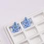 Plated Hollow Star Acrylic Beads 22mm Colorful Mixed 20pcs 9