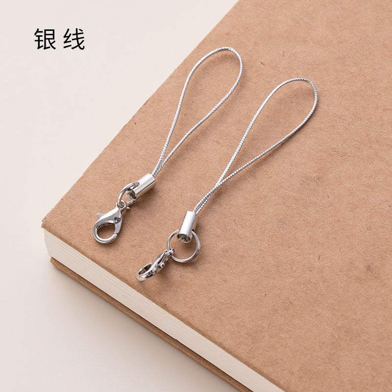 Colorful Phone Strap Keychain Mini Lobster Clasp Nylon Cord 50pcs 12