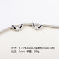 Painted Alloy Metal Beads Black and White Enamel Baking Style 10pcs 9