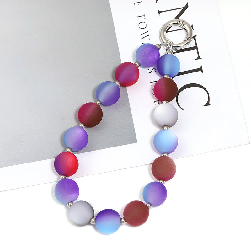 Frosted Gradient Resin Beads 10-20mm Two Tone Mixed Colors 50pcs 2