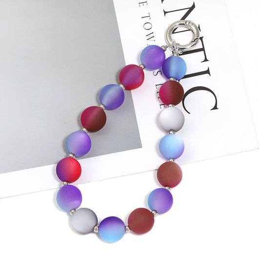 Frosted Gradient Resin Beads 10-20mm Two Tone Mixed Colors 50pcs 2