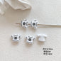 Baking Painted Black and White Metal Beads Quirky Shapes 10pcs 28